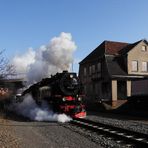 Ausfahrt aus dem Bahnhof Nordhausen Nord.