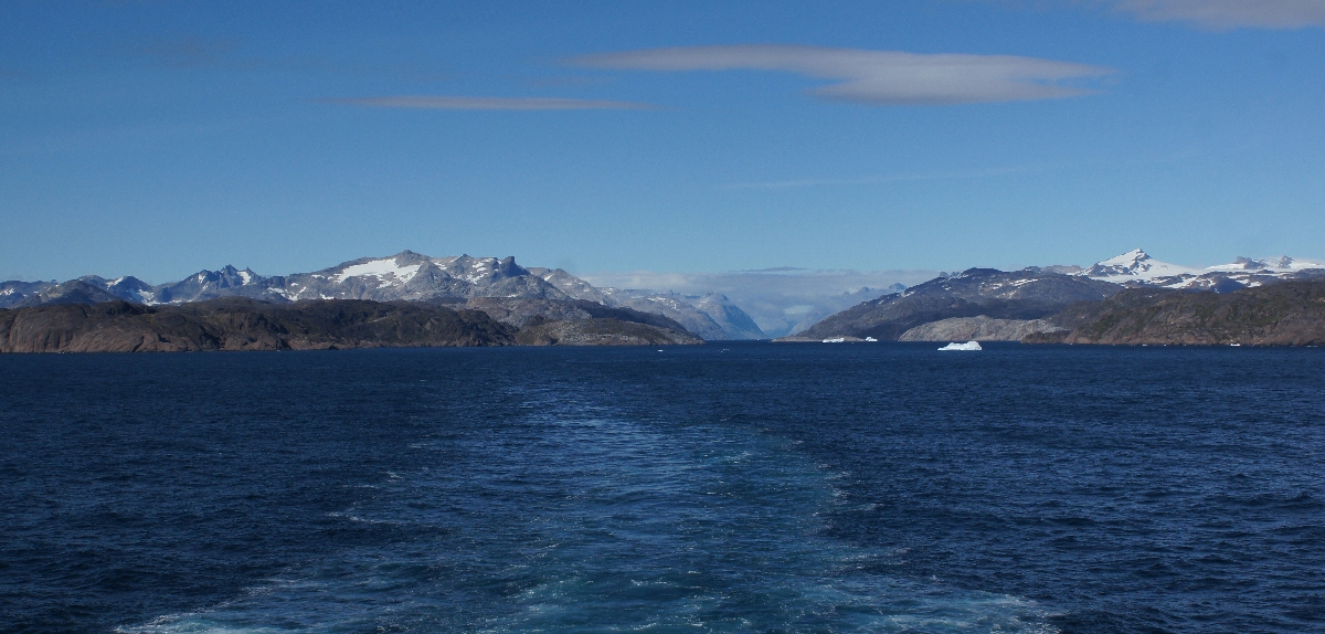 Ausfahrt aus dem Prins Christian Sund ( Grönland )