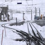 Ausfahrt aus der Station Riffelberg nach Zermatt