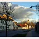 Ausfahrt Bernburg in der Abendsonne