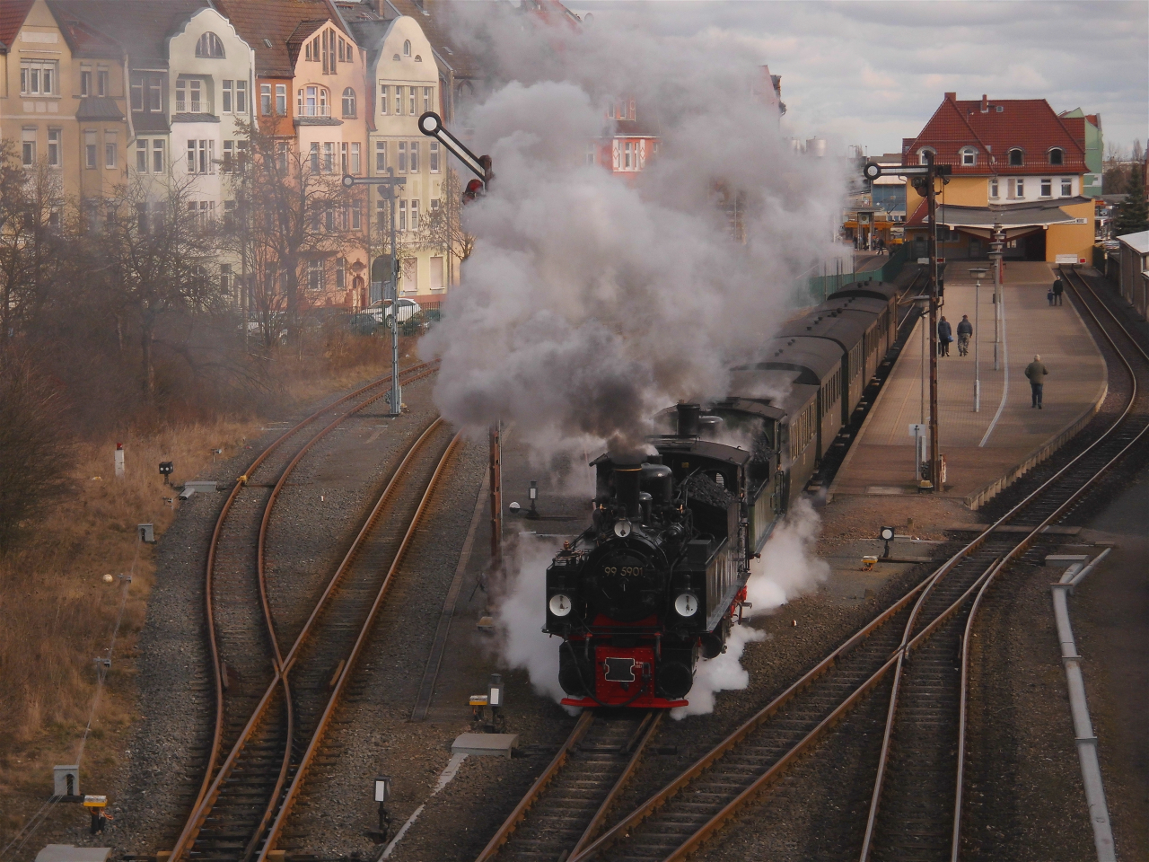 Ausfahrt IGE Sonderzug in Nordhausen.