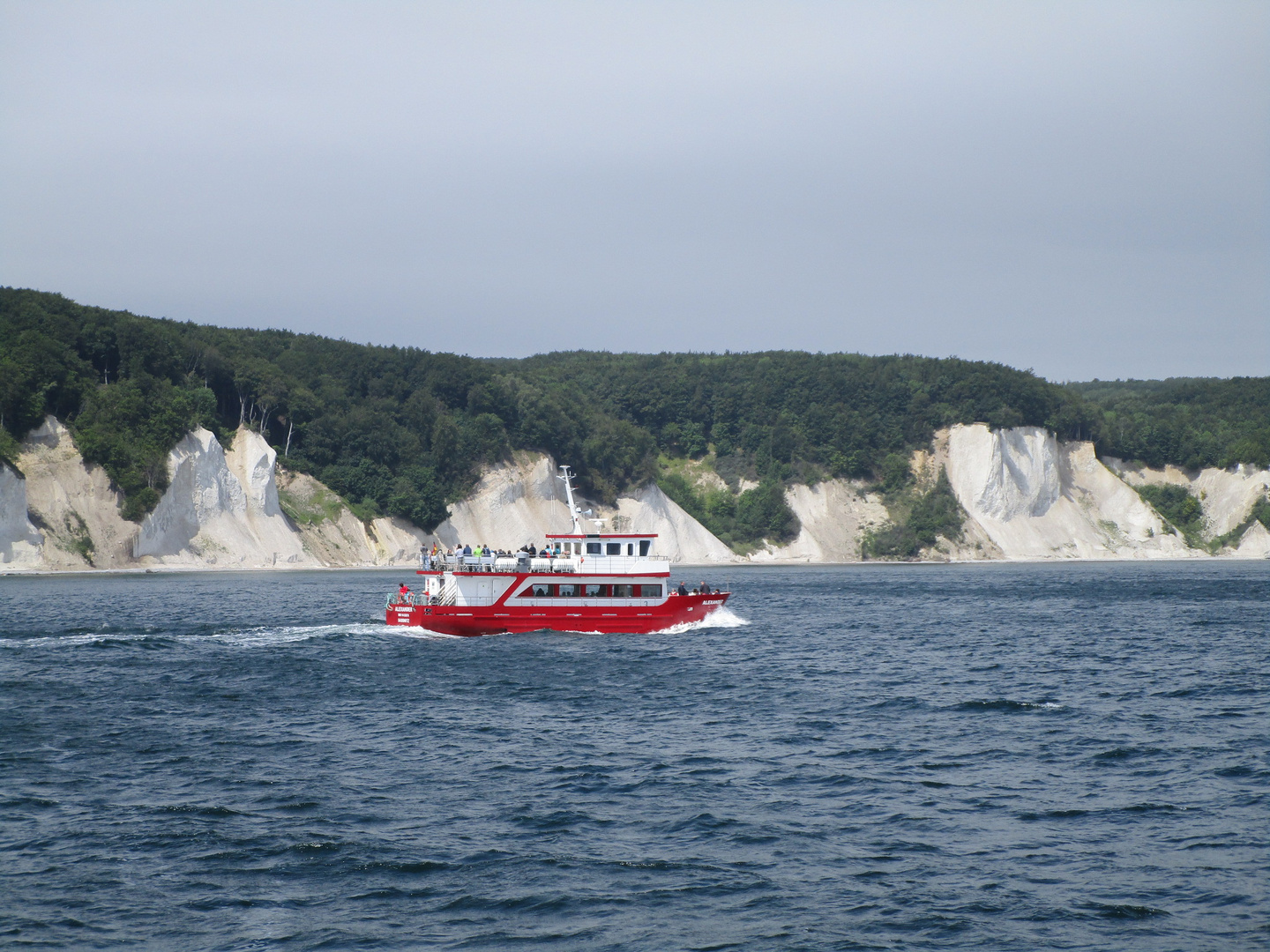 Ausflug vor Kreidefelsen auf Rügen