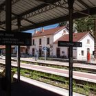 Ausgangsbahnhof für den Petit Train Jaune "Canari"...