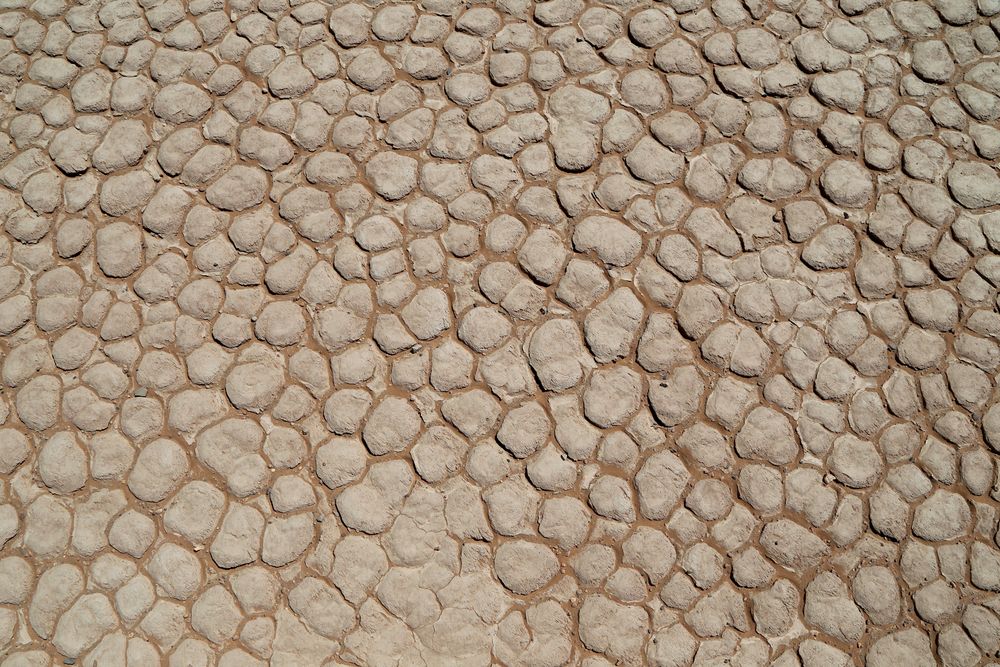 Ausgetrockneter Seeboden, Wüste bei Merzouga, Marokko