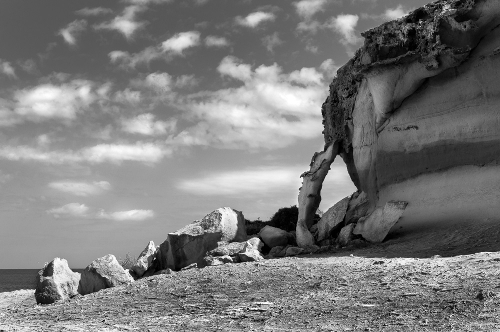 Ausgewaschene Felsküste bei Magaluf
