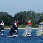 Ausländische Gäste an der 49er-Regatta vor Strande