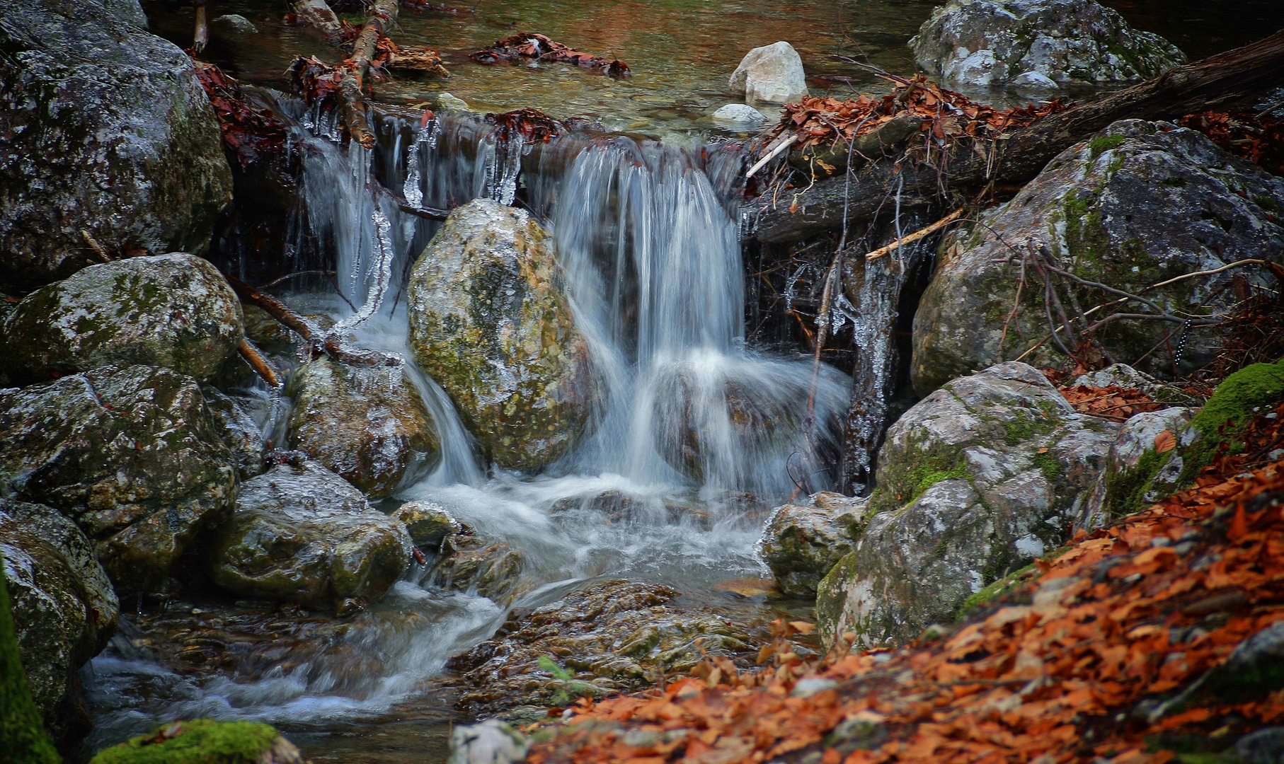 Ausläufer des Wasserfalls Schoßrinn 