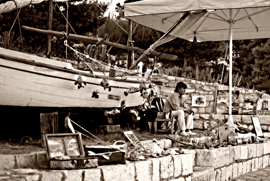 Auslagen am Hafen