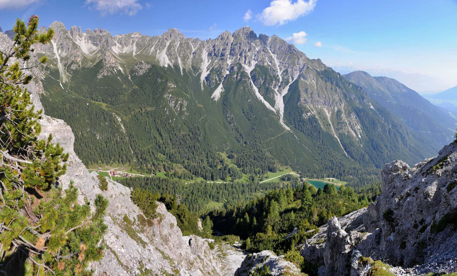 Auslauf der Skipiste, an der Kreuzjochbahn