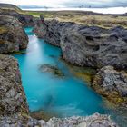 Auslauf des Sigöldufoss Wasserfalls