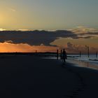 Ausritt am Meer bei Sonnenuntergang