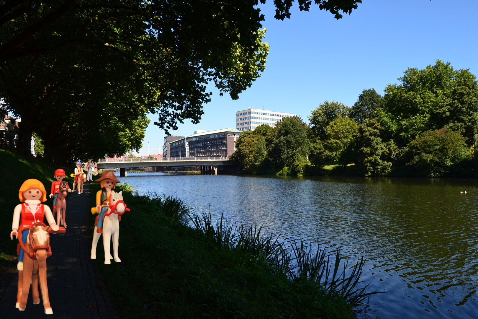 Ausritt in Bremen an der kleinen Weser