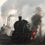 Ausschlacken im Bahnbetriebswerk I