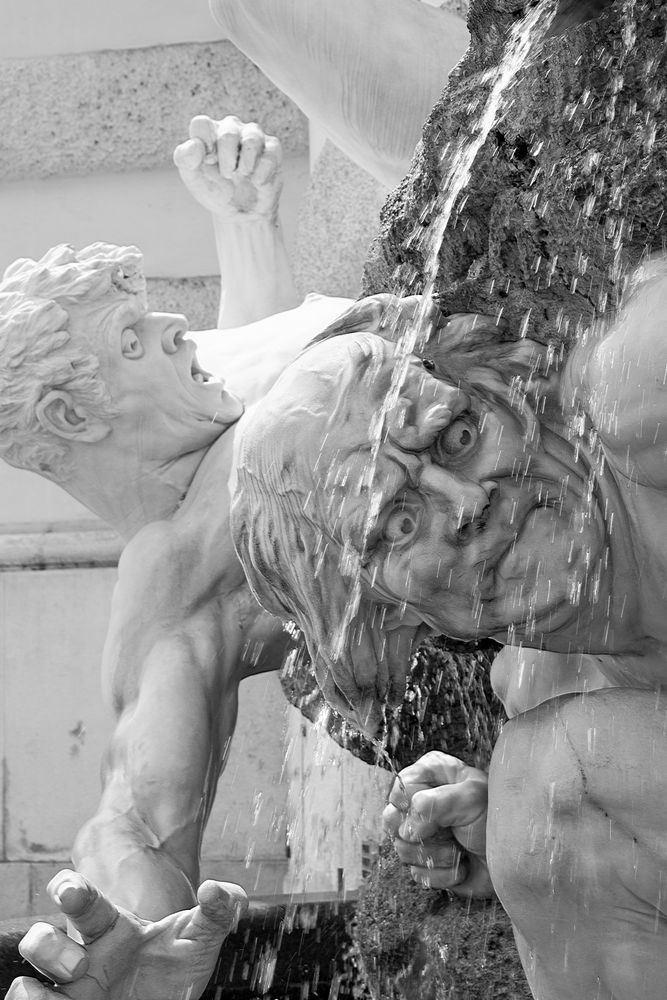 Ausschnitt aus Brunnen in Wien, Hofburg, Michaelertrakt