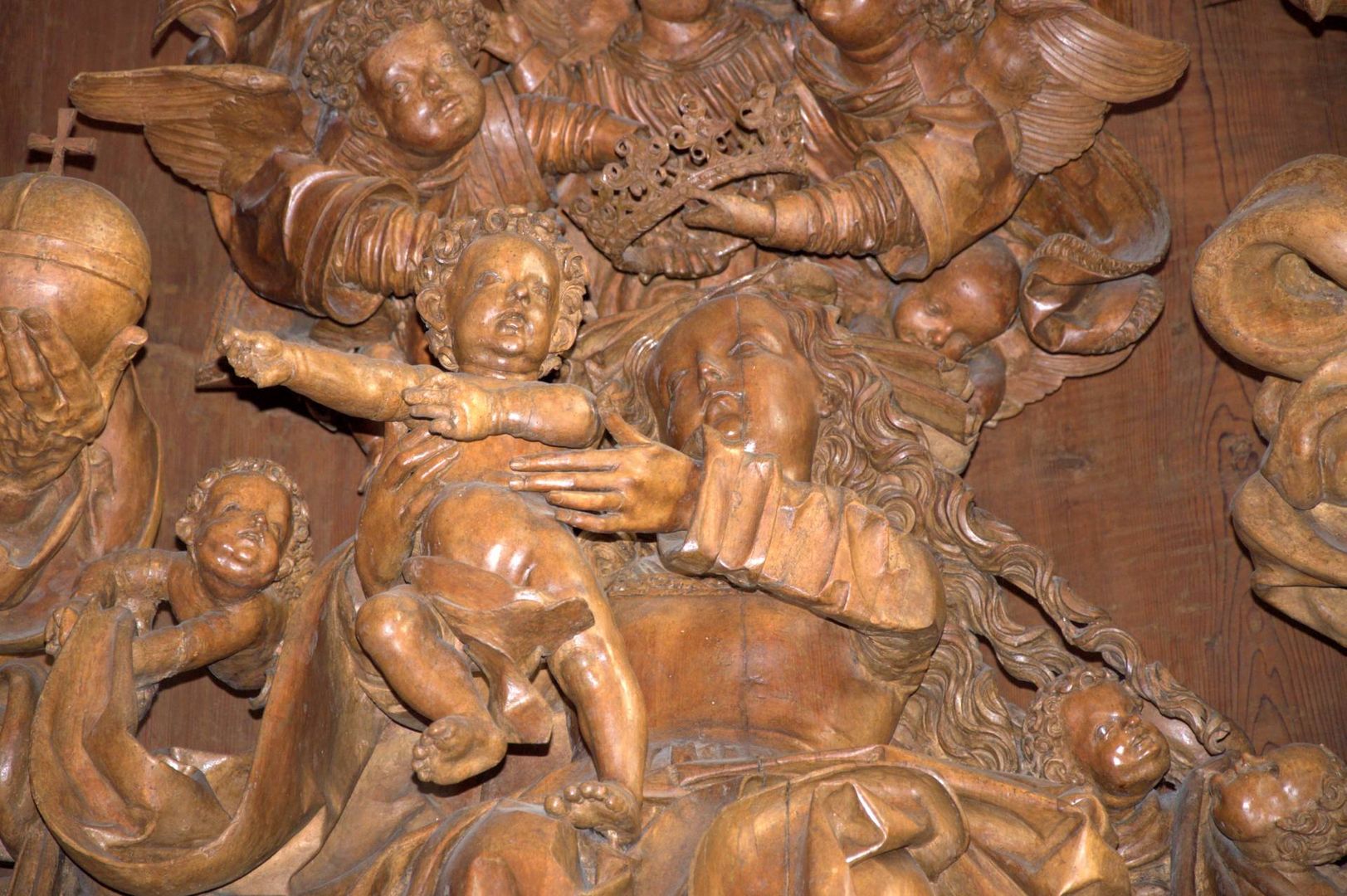 ausschnitt aus dem altar in der dorfkirche mauer bei melk aus dem jahre 1509