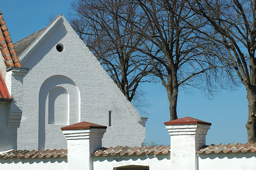 Ausschnitt eines wunderschönen Hofes in Dänemark