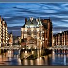 Ausschnitt Hamburg - Speicherstadt bei Nacht