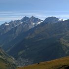 Ausschnitt mit Mischabel bis Adlerhorn und im Tal Zermatt