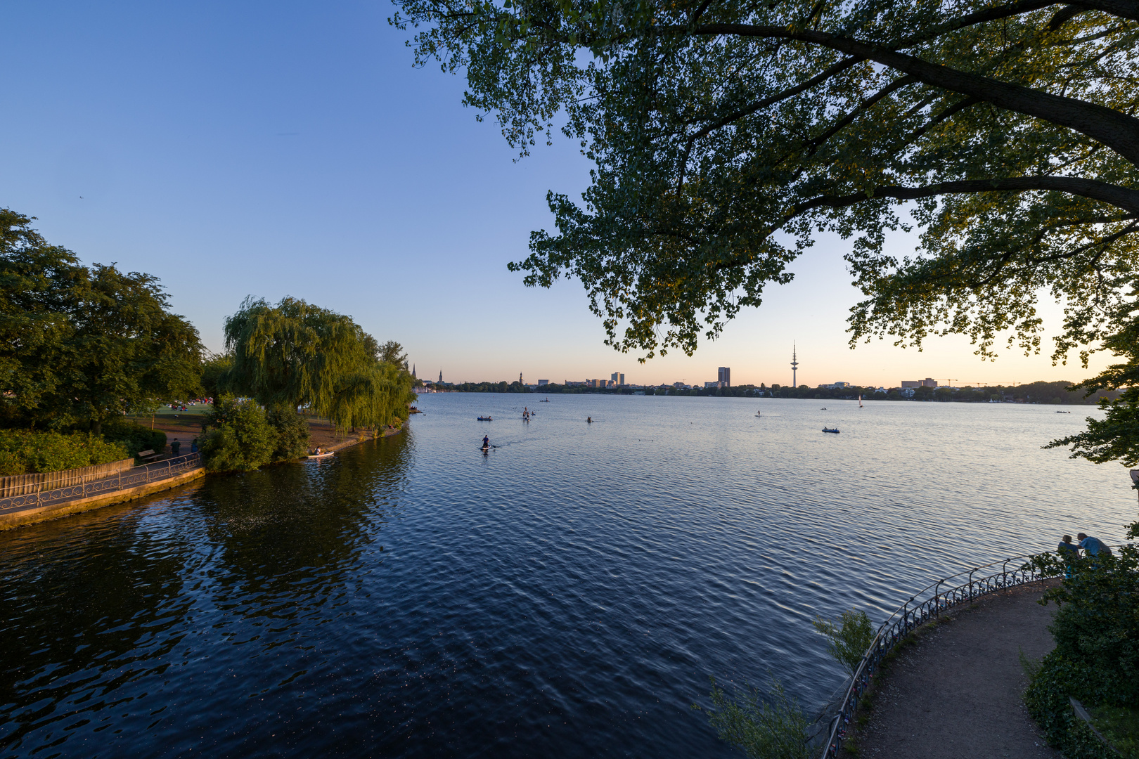 Außenalster zum Sonnenuntergang