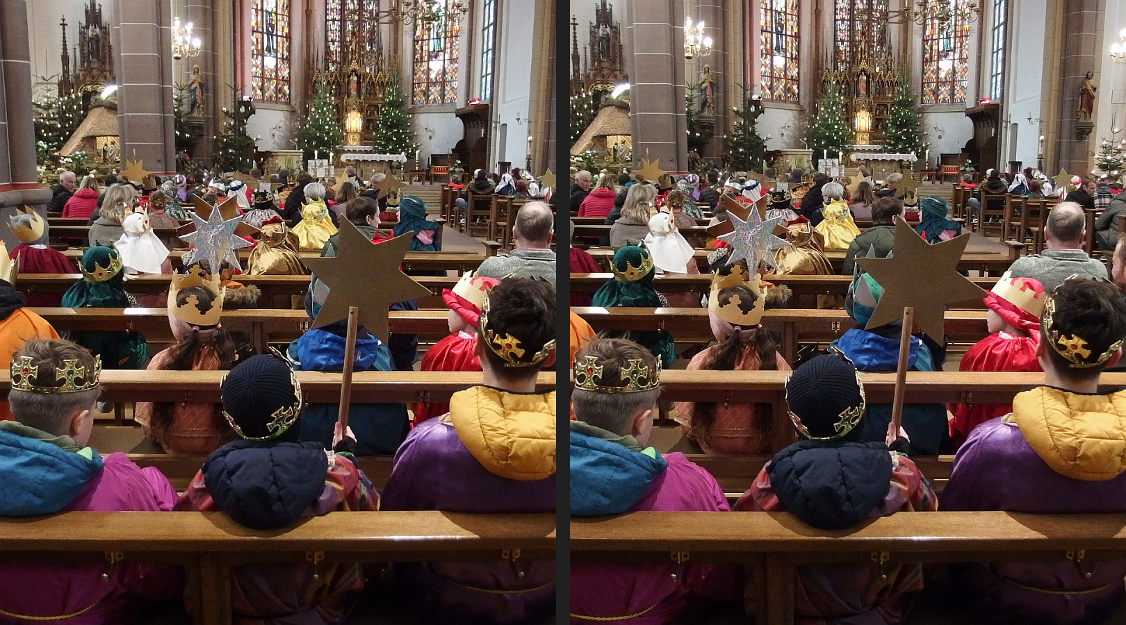 Aussendung der Sternsinger (3D Kreuzblick)