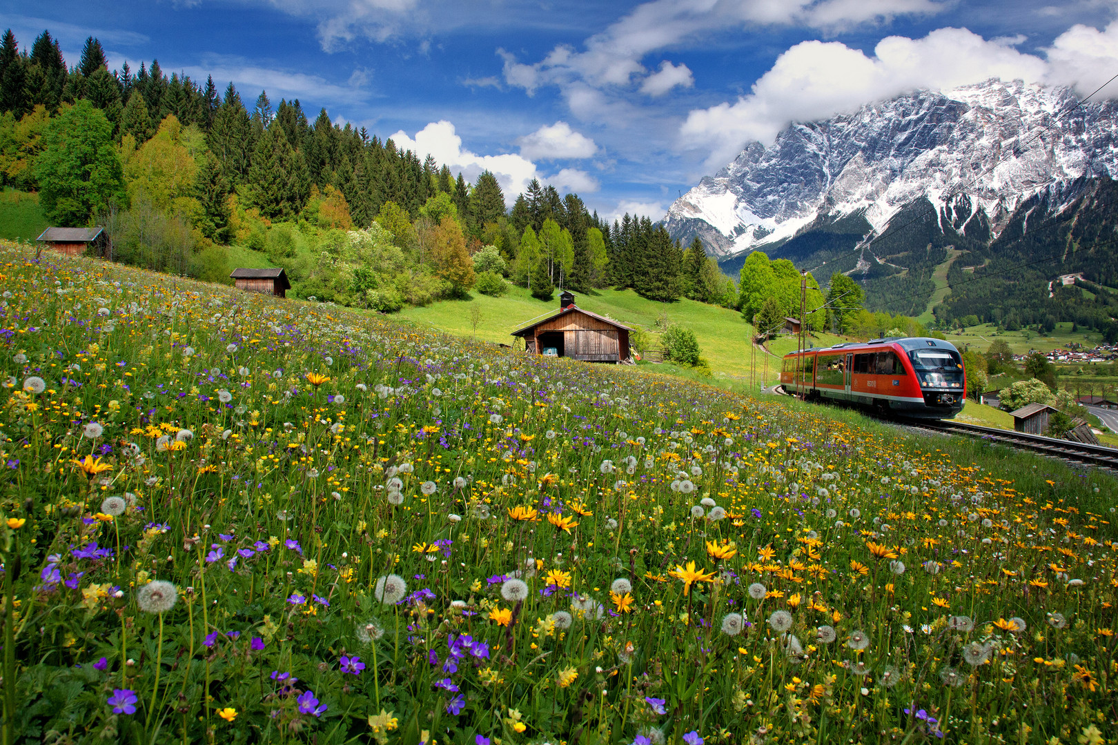 Ausserfernbahn bei Lermoos in Tirol