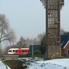 Aussicht auf Arriva Spurt im schnee.