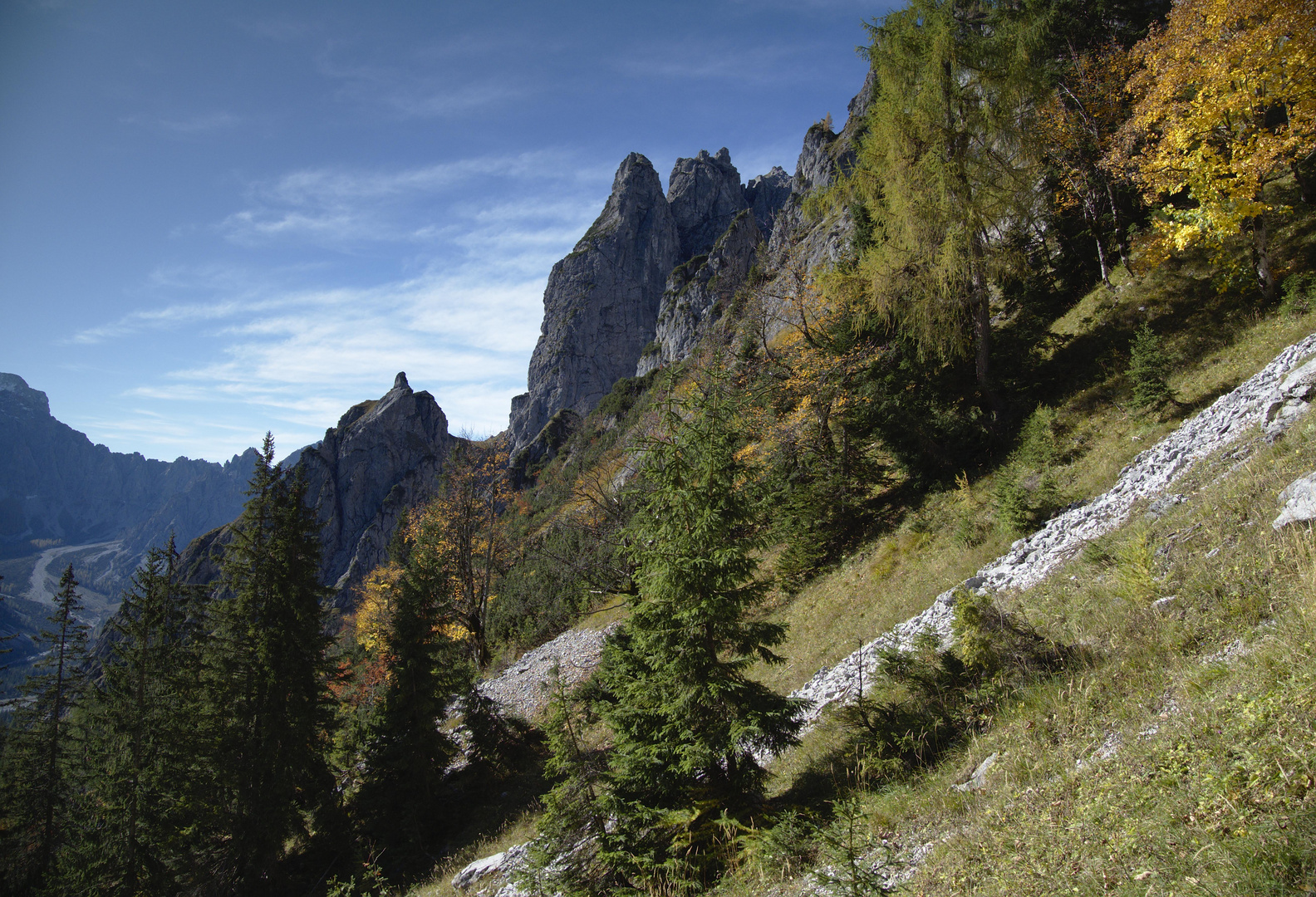 Aussicht auf dem Weg zur Scharte