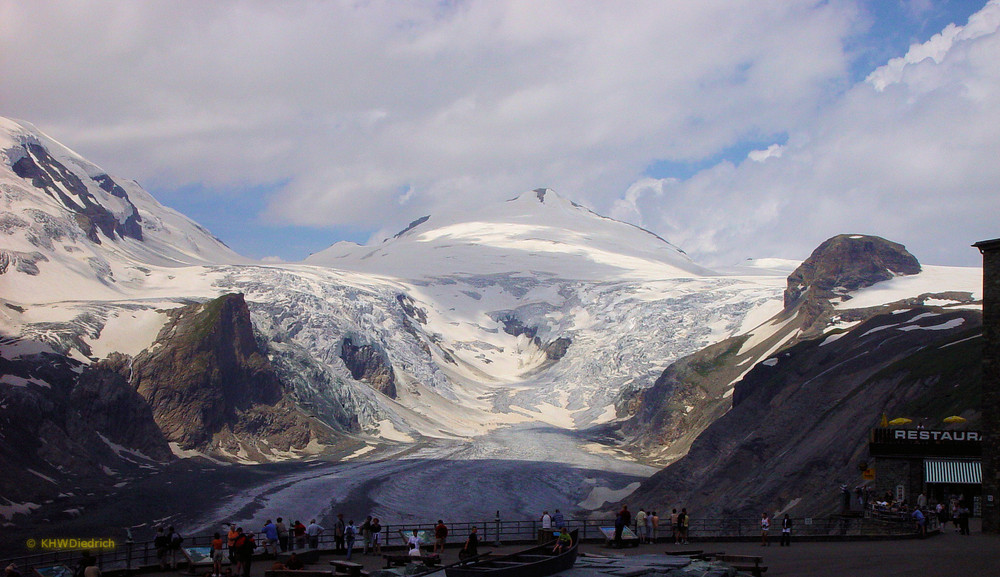 Aussicht auf den Großglockner und Gletscher