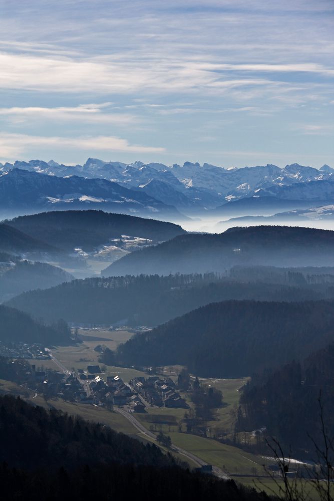 Aussicht auf die Alpen