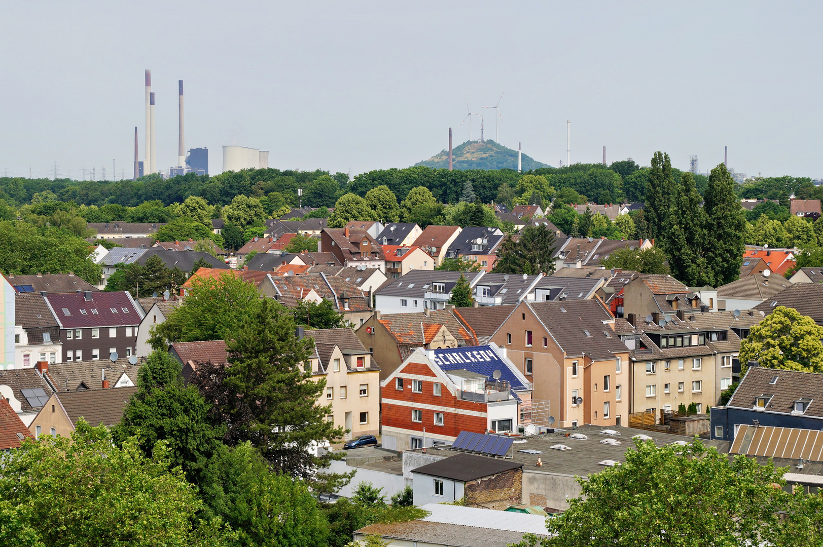 Aussicht auf Gelsenkirchen-Buer vom Kirchturm St. Ludgerus