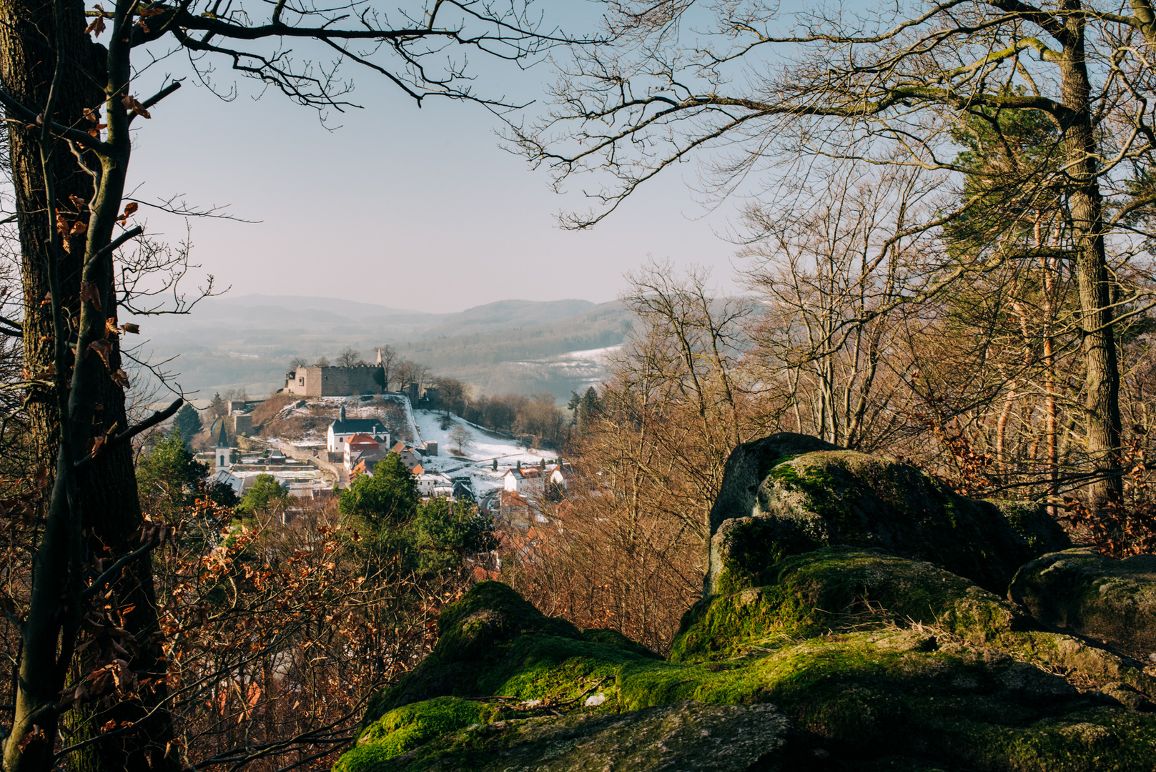 Aussicht auf Lindenfels im Odenwald 2018