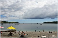 Aussicht aus dem Trebah Gardens / Südengland / Cornwall auf den Atlantik