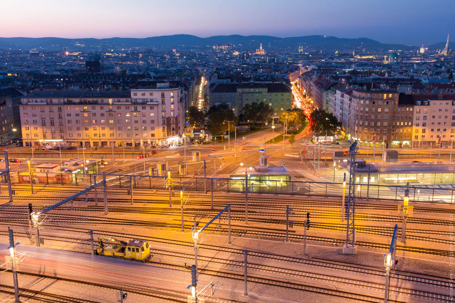 Aussicht Bahnorama-Turm am Hauptbahnhof