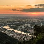 Aussicht bei Sonnenuntergang vom Königstuhl