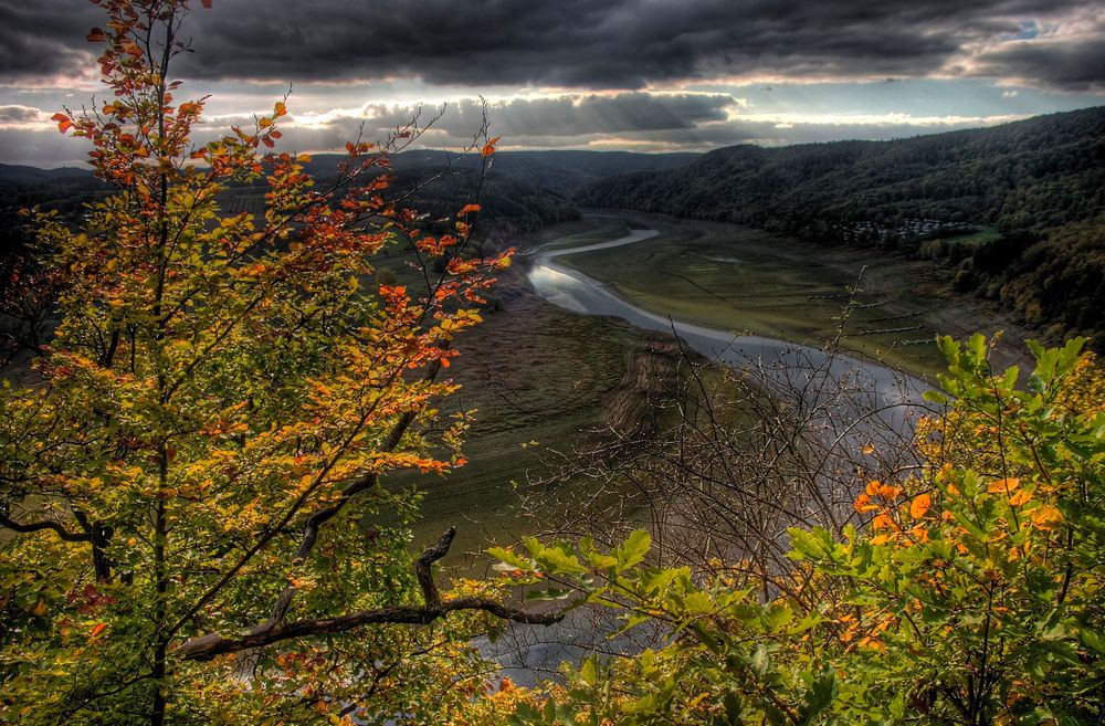 Aussicht Edersee Knorreichensteig