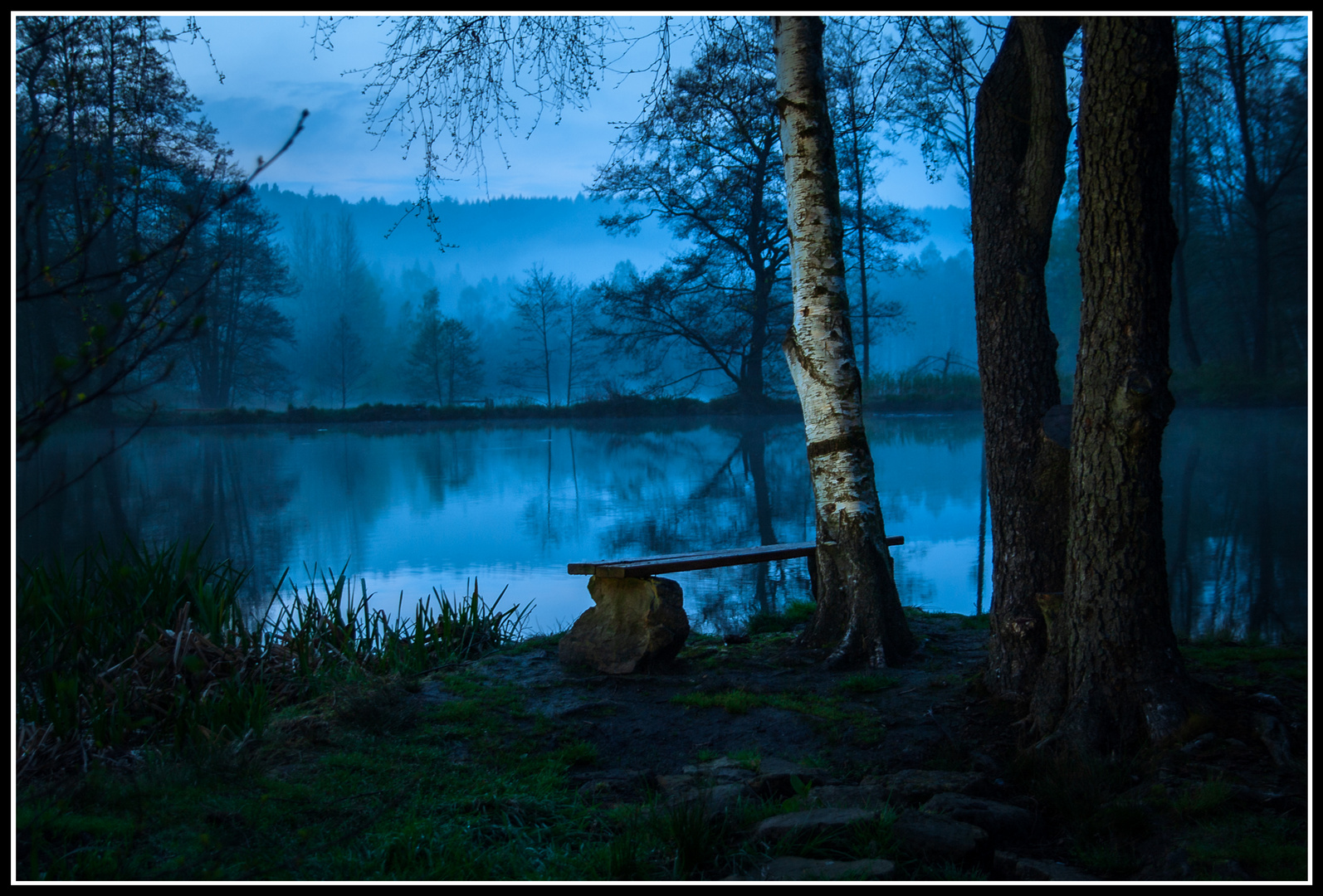 aussicht mit blau