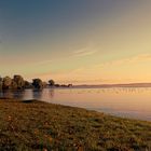 Aussicht Schweriner See am frühen Morgen