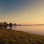 Aussicht Schweriner See am frühen Morgen