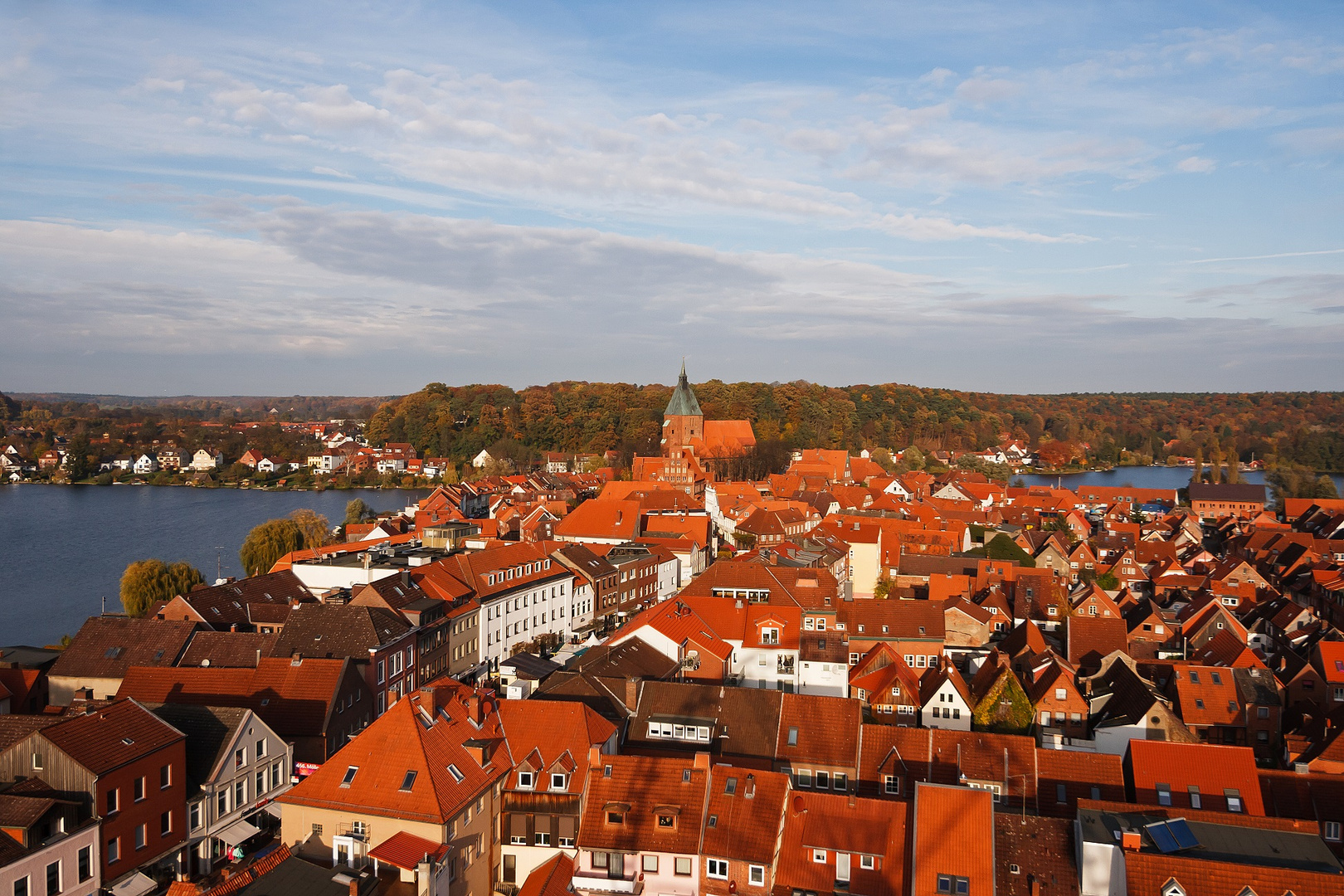 Aussicht über Mölln vom Riesenrad