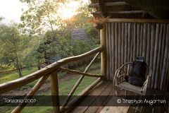 Aussicht vom Balkon meines Zelt-Hauses