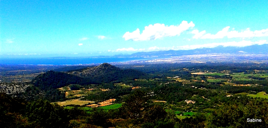 Aussicht vom Berg Puig de Randa auf Mallorca