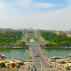 Aussicht vom Eifelturm mit Tilt-Shift Technik