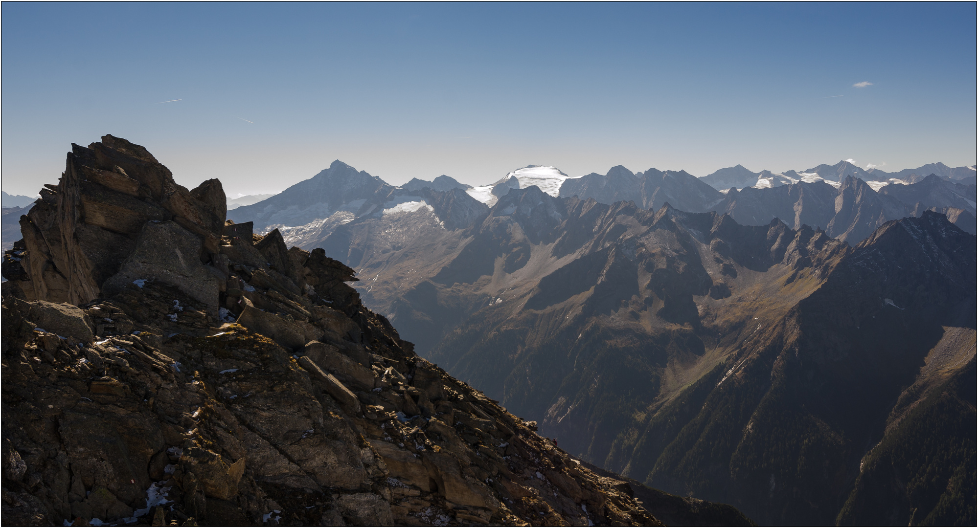 Aussicht vom Gipfel der Ahornspitze