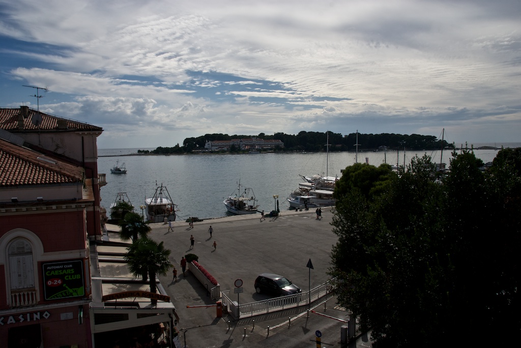 Aussicht vom höchsten Kaffee in Porec