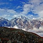 Aussicht vom Kyanjin Ri in Nepal