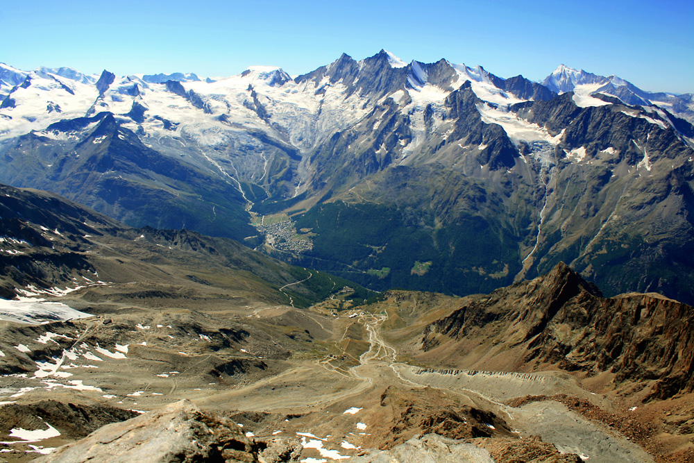 Aussicht vom Lagginhorn (4010m)