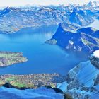 Aussicht vom Pilatus auf den Vierwaldstättersee 