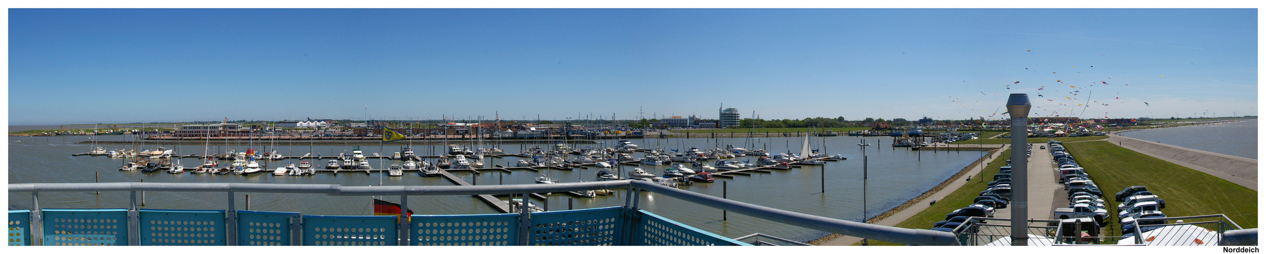 Aussicht vom Restaurant " Meerblick " Am Yachthafen Norddeich