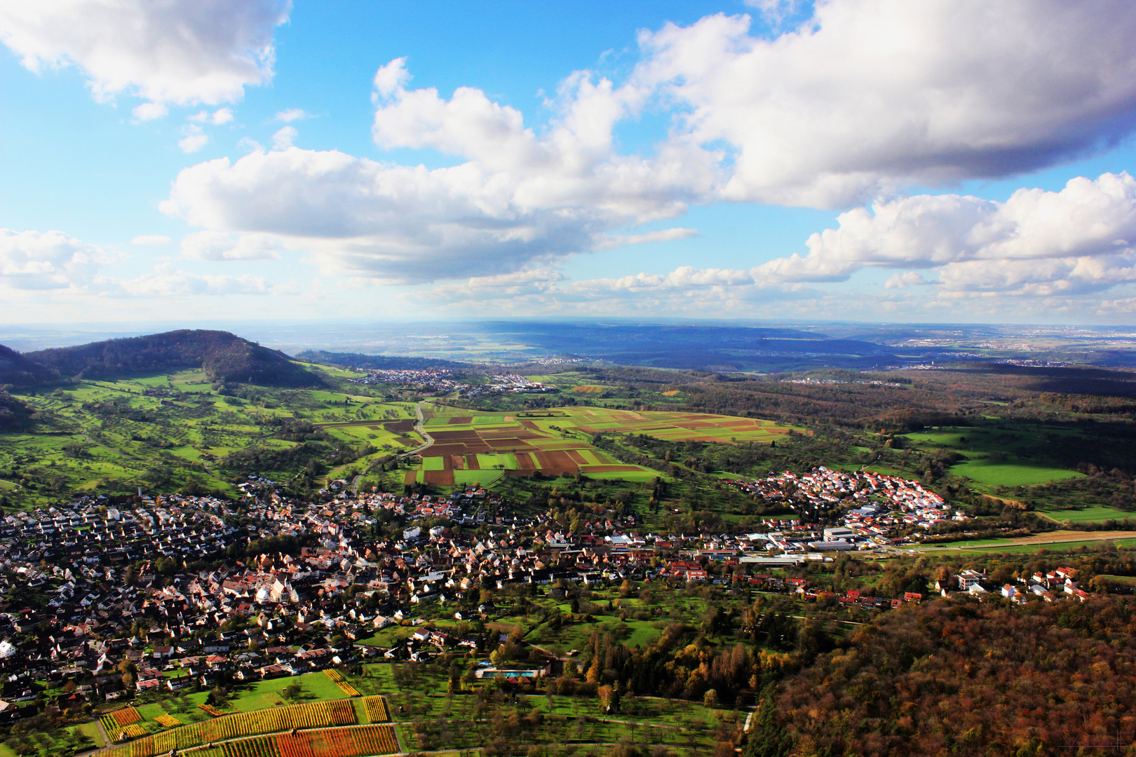 Aussicht vom Schloss Neuffen