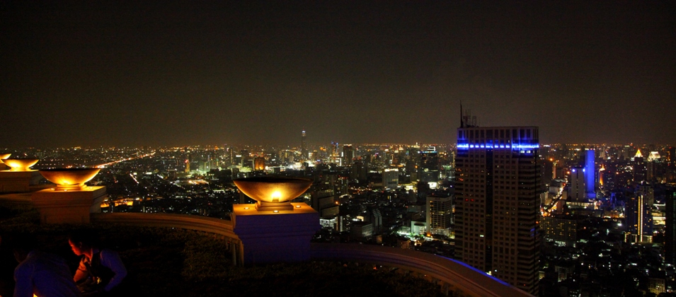 Aussicht vom Scirocco/The Dome - Lebua at State Tower - Bangkok - Thailand - Oktober 2011